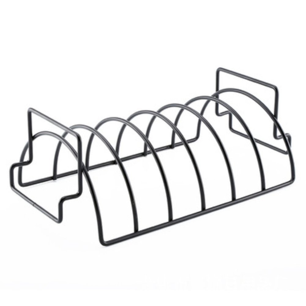 BBQ Rib Rack Non Stick Rib Roast Rack for Grill-Non-Stick Reversible Roast - Picture 3 of 11